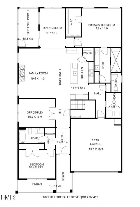 Floorplan - 1022 Hillside Falls Dr, Wake Forest, NC 27587 photo 5 of 6