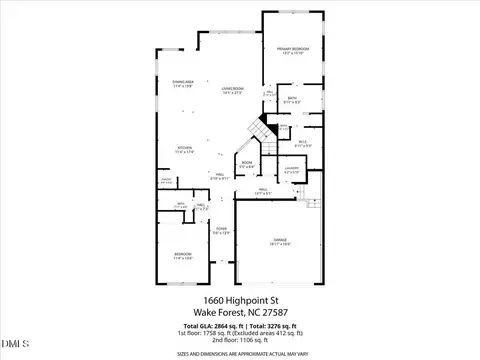 Floorplan - 1660 Highpoint St, Wake Forest, NC 27587 photo 3 of 5