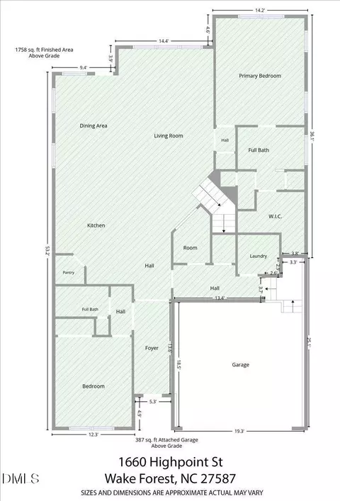 Floorplan - 1660 Highpoint St, Wake Forest, NC 27587 photo 1 of 5