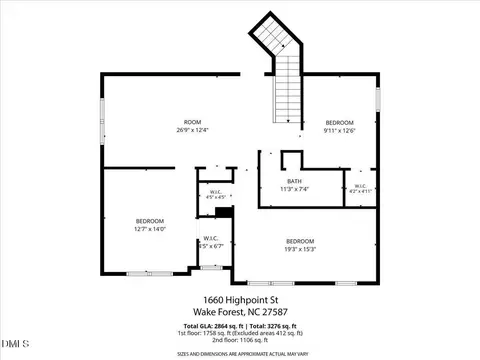 Floorplan - 1660 Highpoint St, Wake Forest, NC 27587 photo 4 of 5