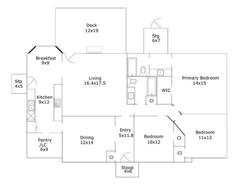 Floorplan - 207 Brandermill Dr, Durham, NC 27713 photo 2 of 2