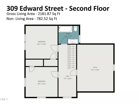 Floorplan - 309 Edward St, Durham, NC 27701 photo 1 of 2