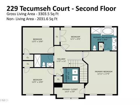 Floorplan - 229 Tecumseh Ct, Cary, NC 27513 photo 2 of 2