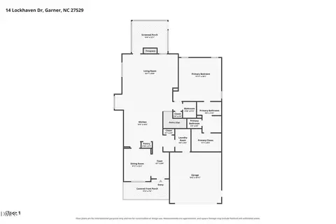 Floorplan - 14 Lockhaven Dr, Garner, NC 27529 photo 2 of 2