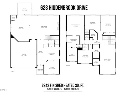 Floorplan - 623 Hiddenbrook Dr, Durham, NC 27703 photo 1 of 1
