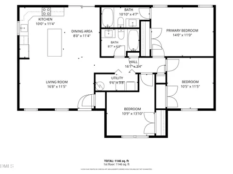 Floorplan - 406 Macbeth Dr, Broadway, NC 27505 photo 1 of 2