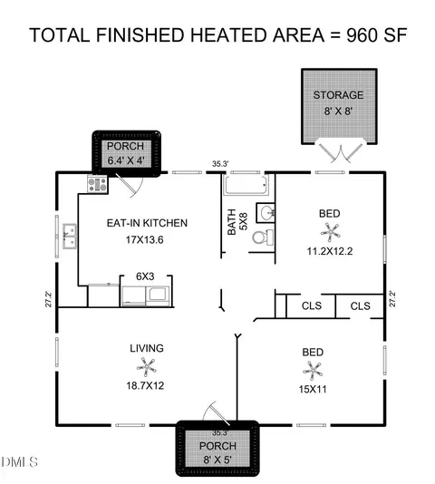 Floorplan - 2109 Sunset Ave, Durham, NC 27705 photo 2 of 2