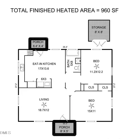 Floorplan - 2109 Sunset Ave, Durham, NC 27705 photo 1 of 2