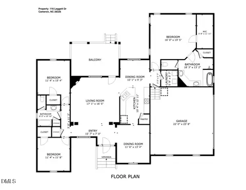 Floorplan - 116 Leggett Dr, Cameron, NC 28326 photo 1 of 1