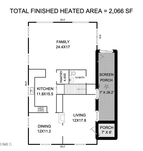 Floorplan - 1925 Ward St, Durham, NC 27707 photo 1 of 4