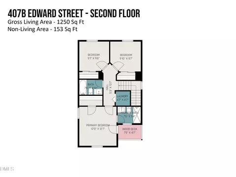 Floorplan - 407 Edward St # B, Durham, NC 27701 photo 2 of 2