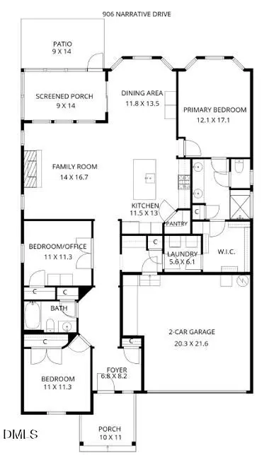Floorplan - 906 Narrative Ln, Durham, NC 27703 photo 2 of 2