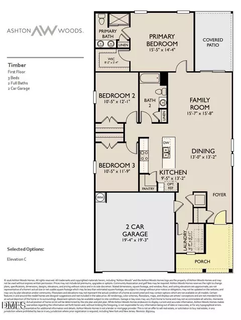 Floorplan - 11637 Salers Loop #15, Middlesex, NC 27557 photo 2 of 3