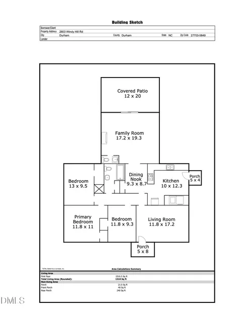 Floorplan - 2603 Windy Hill Rd, Durham, NC 27703 photo 2 of 2