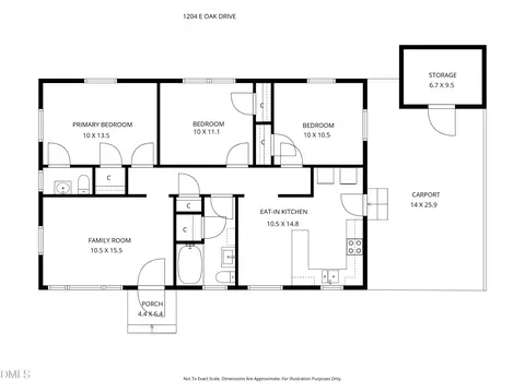 Floorplan - 1204 E Oak Dr, Durham, NC 27712 photo 1 of 1