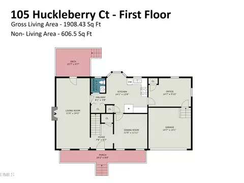 Floorplan - 105 Huckleberry Ct, Willow Spring, NC 27592 photo 1 of 3