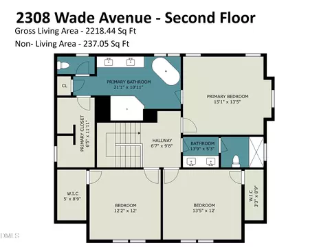 Floorplan - 2308 Wade Ave, Raleigh, NC 27607 photo 2 of 3