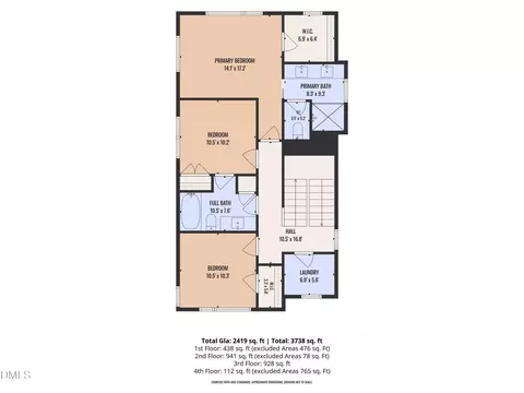 Floorplan - 801 N Roxboro St, Durham, NC 27701 photo 8 of 10