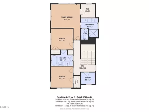 Floorplan - 801 N Roxboro St, Durham, NC 27701 photo 3 of 10