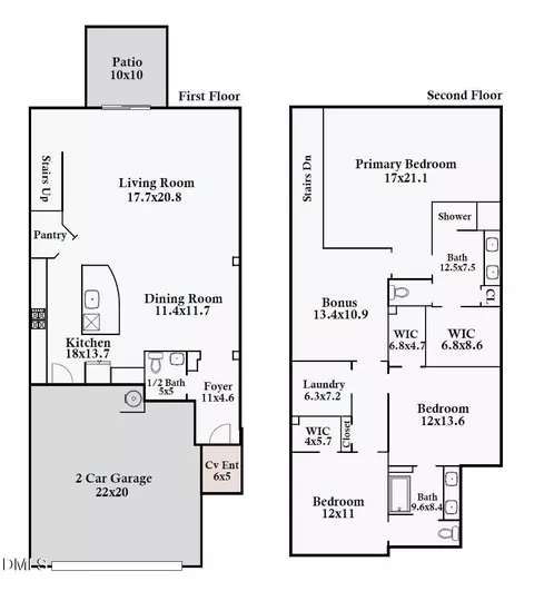 Floorplan - 1538 Catch Fly Ln, Durham, NC 27713 photo 1 of 1
