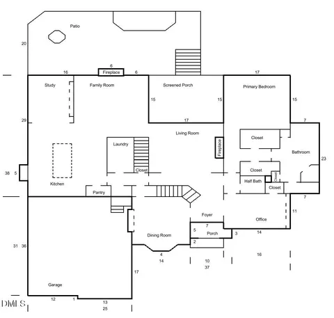 Floorplan - 211 Devonhall Ln, Cary, NC 27518 photo 1 of 3