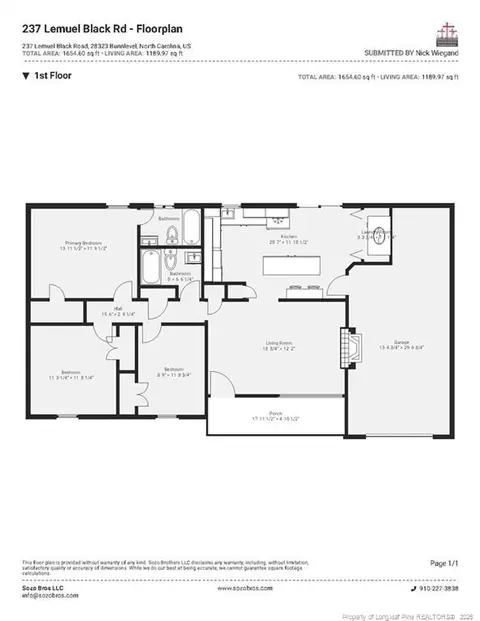 Floorplan - 237 Lemuel Black Rd, Bunnlevel, NC 28323 photo 1 of 1