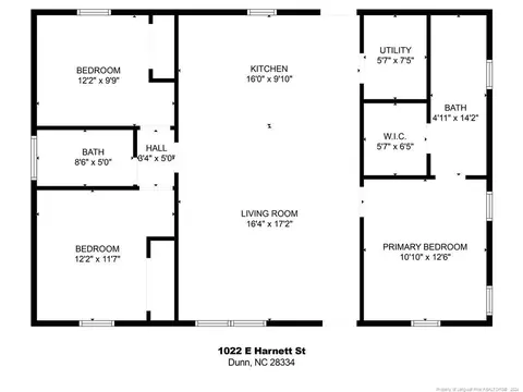 Floorplan - 1022 E Harnett St, Dunn, NC 28334 photo 1 of 1