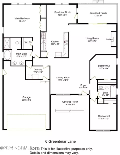 Floorplan - 6 Greenbrier Ln, Pinehurst, NC 28374 photo 1 of 1