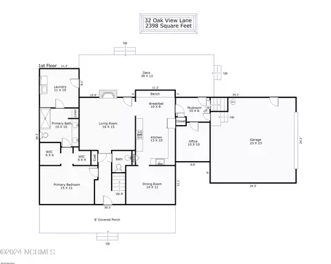 Floorplan - 32 Oak View Ln, Hampstead, NC 28443 photo 1 of 2
