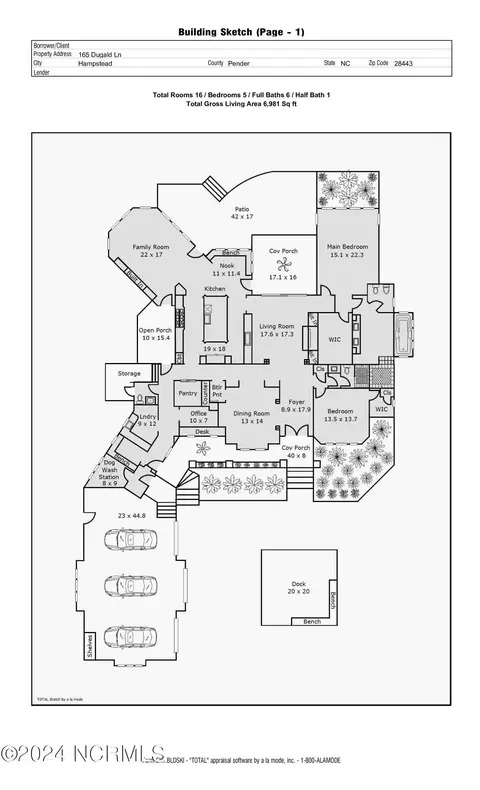 Floorplan - 165 Dugald Ln, Hampstead, NC 28443 photo 1 of 2