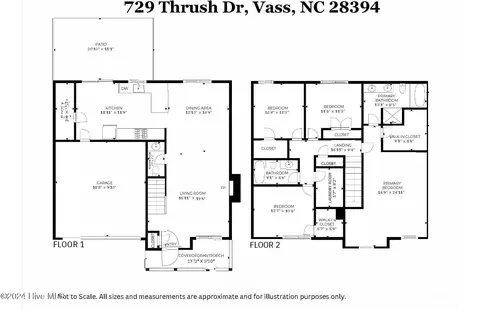 Floorplan - 729 Thrush Dr, Vass, NC 28394 photo 1 of 1