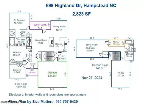 Floorplan - 699 Highlands Dr, Hampstead, NC 28443 photo 1 of 1