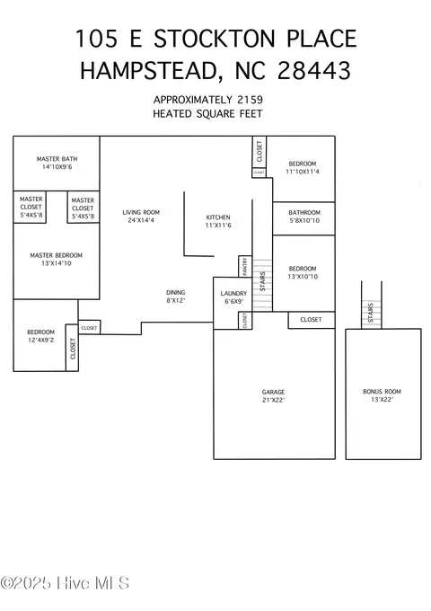 Floorplan - 105 E Stockton Pl, Hampstead, NC 28443 photo 1 of 1