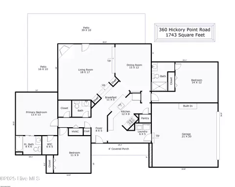 Floorplan - 360 Hickory Point Rd, Hampstead, NC 28443 photo 1 of 1