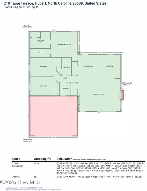 Floorplan - 210 Tappi Ter, Hubert, NC 28539 photo 2 of 2