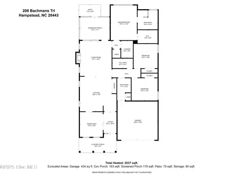 Floorplan - 208 Bachmans Trl, Hampstead, NC 28443 photo 2 of 2