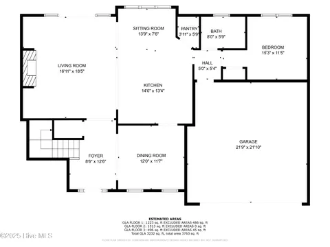 Floorplan - 10 E Cloverfield Ln, Hampstead, NC 28443 photo 1 of 7