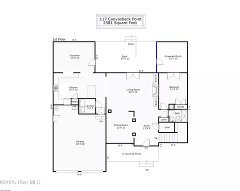 Floorplan - 117 Canvasback Pt, Hampstead, NC 28443 photo 1 of 2