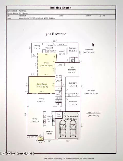 Floorplan - 301 E Ave, Kure Beach, NC 28449 photo 1 of 1