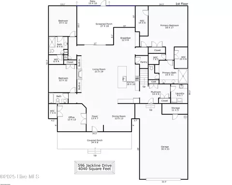 Floorplan - 596 Jackline Dr, Hampstead, NC 28443 photo 3 of 3