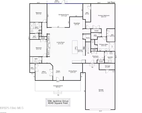 Floorplan - 596 Jackline Dr, Hampstead, NC 28443 photo 1 of 3