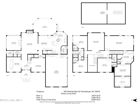 Floorplan - 390 Whitebridge Rd, Hampstead, NC 28443 photo 1 of 2