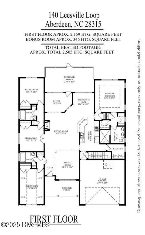 Floorplan - 140 Leesville Loop, Aberdeen, NC 28315 photo 1 of 2