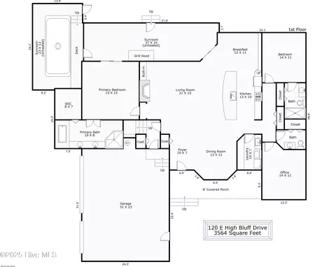 Floorplan - 120 E High Bluff Dr, Hampstead, NC 28443 photo 1 of 2