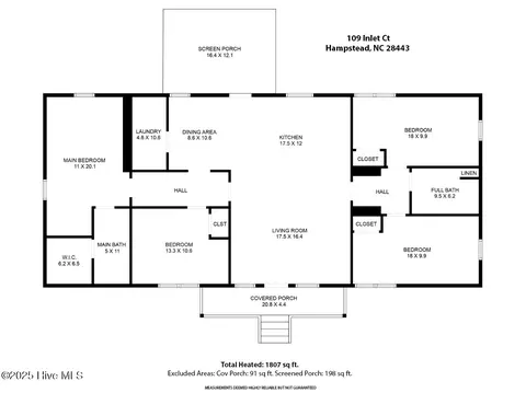 Floorplan - 109 Inlet Ct, Hampstead, NC 28443 photo 1 of 2