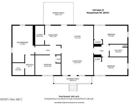 Floorplan - 109 Inlet Ct, Hampstead, NC 28443 photo 2 of 2