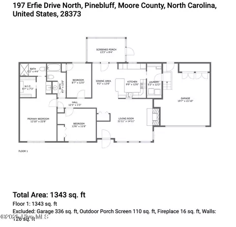 Floorplan - 197 Erfie Dr N, Pinebluff, NC 28373 photo 1 of 1