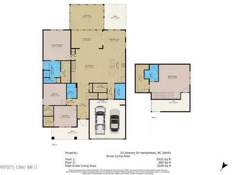 Floorplan - 23 Downy Dr, Hampstead, NC 28443 photo 1 of 1