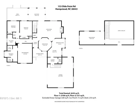 Floorplan - 153 Olde Point Rd, Hampstead, NC 28443 photo 1 of 1