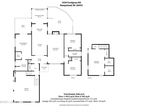 Floorplan - 1020 Cordgrass Rd, Hampstead, NC 28443 photo 1 of 1